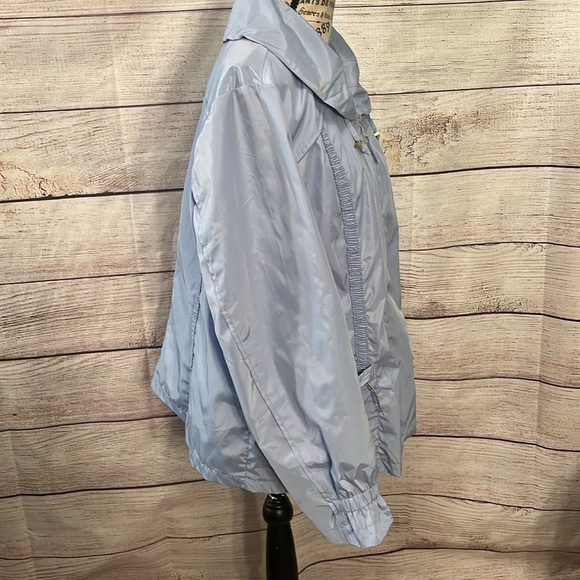 Chico’s Zenergy Windbreaker Light Blue Rounded Collar Pockets Chicos 3 XL - Picture 6 of 9